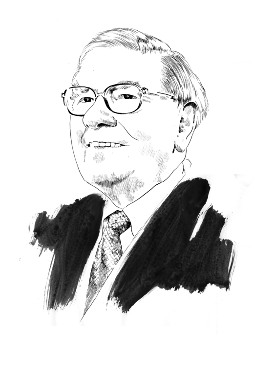Illustration Portrait Warren Buffett