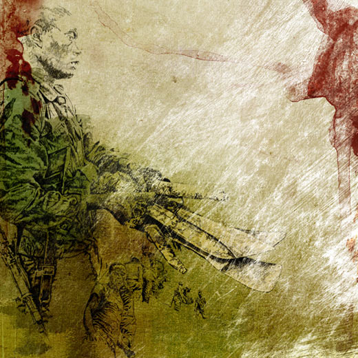 Illustration Soldat im Kongo