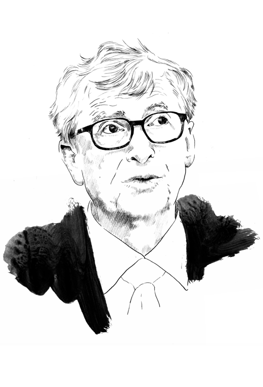 Illustration Portrait Bill Gates
